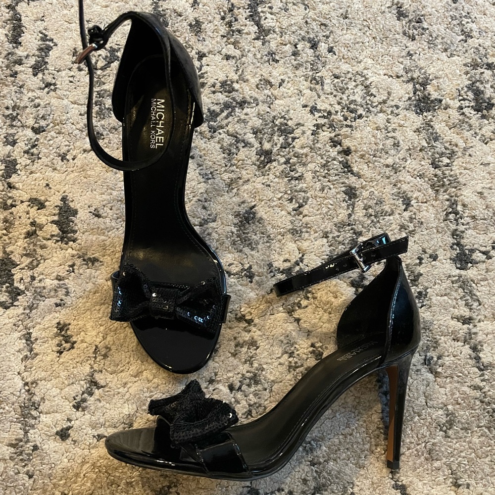 Michael Kors sequin bow sandal pumps